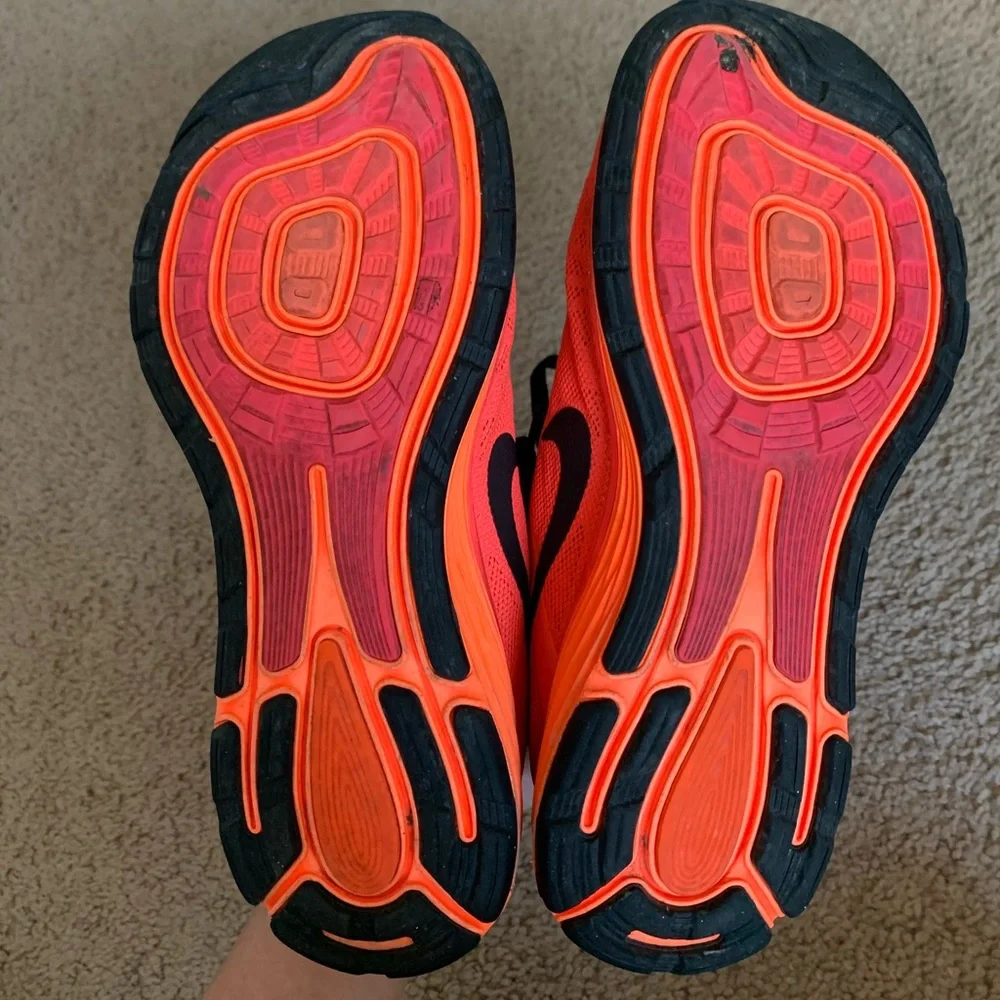 Nike Women's Bright Orange and Black Running Shoes
